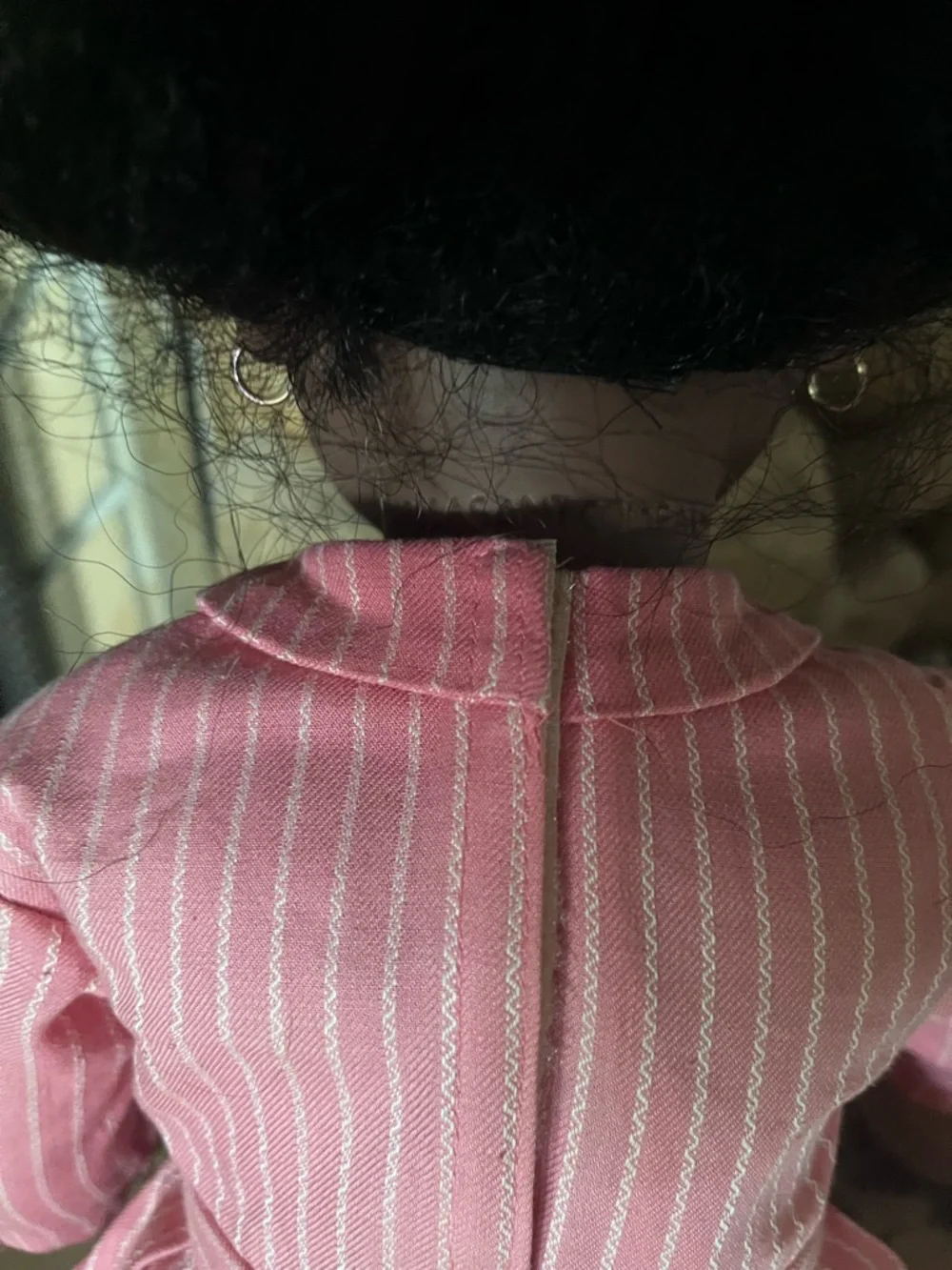 American Girl Addy Doll in Pink Striped Dress
